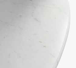 Rae Oval Pedestal Marble Dining Table