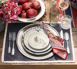 Talia Block Print Cotton/Linen Napkins - Set of 4