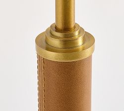 Chambers Leather Table Lamp (32")