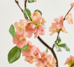 Faux Peach Quince Branch
