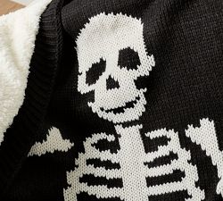 Mr. Bones Fair Isle Knit Jacquard Throw