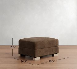 Turner Leather Ottoman