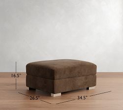 Turner Leather Ottoman
