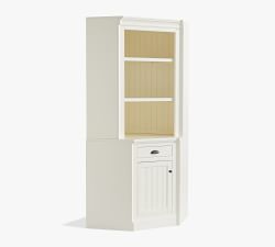 Aubrey Corner Bookcase with Storage Cabinet (49.5")​