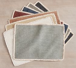 Mason Handwoven Cotton Fringe Placemats - Set of 4