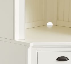 Aubrey Corner Bookcase with Storage Cabinet (49.5")​