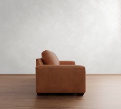 Big Sur Square Arm Leather Sofa (76&quot;-105&quot;)