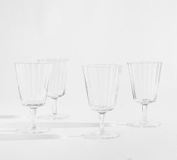 Fluted Glass Goblets - Thumbnail 2