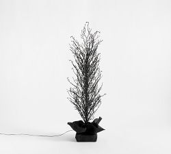 Twinkling Halloween Tree with Ornaments