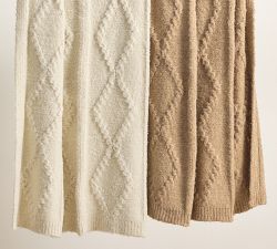 Diamond Cable Knit Throw