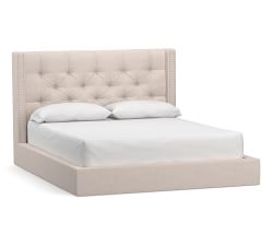 Harper Tufted Upholstered Low Platform Bed