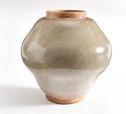 Glazed Oversized Terracotta Vase