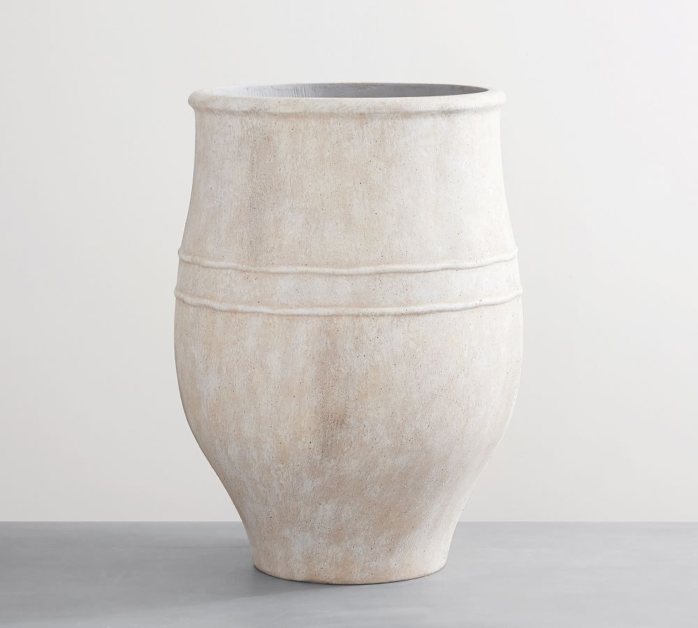 Sienna Cement Outdoor Planters - Tall