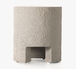 Bolinas Concrete Round Outdoor End Table (18")