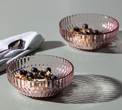 Fluted Glass Coupe Bowl - Set of 4