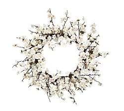 Faux Plum Blossom Wreath