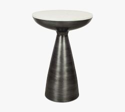 Vivianna Round Marble Side Table (15.5")