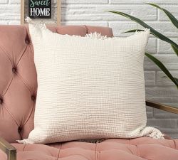 Open Box: Turkish Cotton Fringe Pillow