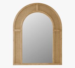 Monique Woven Rattan Arched Mirror