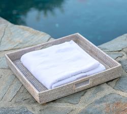 Tava Handwoven Rattan Square Serving Tray