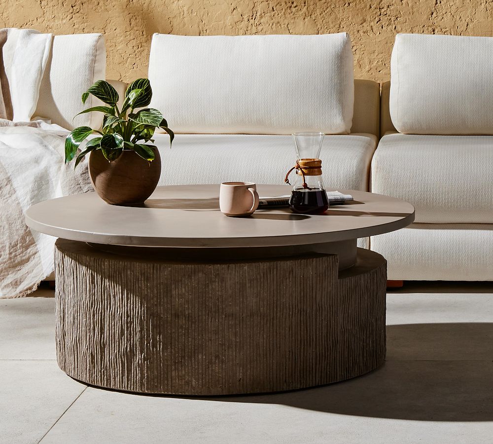 Temper Round Concrete Coffee Table | Pottery Barn