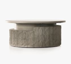 Temper Round Concrete Coffee Table