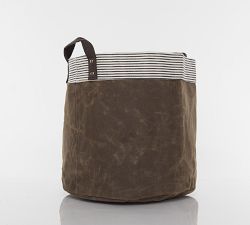 Brixton Waxed Canvas Storage Basket