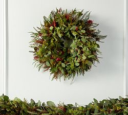 Fresh Grevillea Seeded Eucalyptus Wreath &amp; Garland