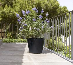 Handcrafted Lightweight Fiber Stone Tapered Cylinder Planters