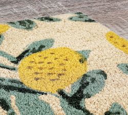Handwoven Yellow Citrus Doormat