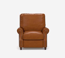 Open Box: James Roll Arm Leather Power Recliner
