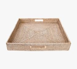 Tava Handwoven Rattan Square Serving Tray