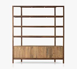 Hughes Wide Bookcase with Cabinets (84")