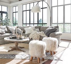 Open Box: Mongolian Faux Fur Stool