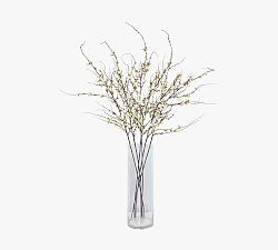 Faux Peach Blossom Half Dozen Stems