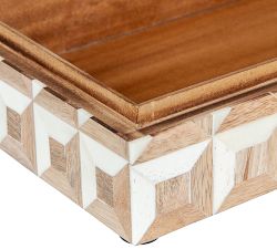 Cora Bone Decorative Box, Set of 2 - White