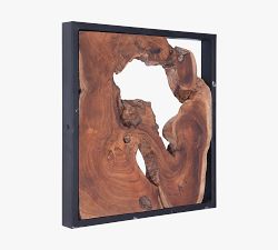 Live Edge Teak Framed Wall Art