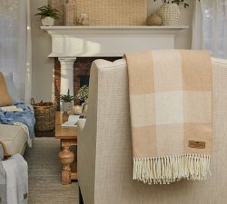 Lands Downunder Hampton Plaid Herringbone Throw