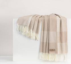 Lands Downunder Hampton Plaid Herringbone Throw