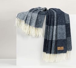 Lands Downunder Hampton Plaid Herringbone Throw