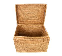 Tava Handwoven Rattan Rectangular Hinged Chest