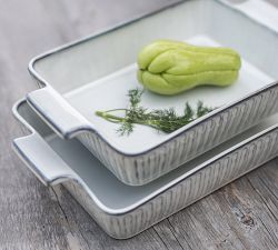 Colonnade Stoneware Rectangular Bakers Set