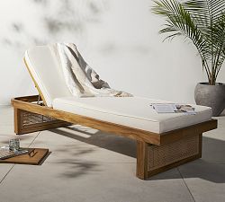 Dolores Teak Outdoor Single Chaise Lounge