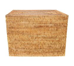Tava Handwoven Rattan Rectangular Hinged Chest