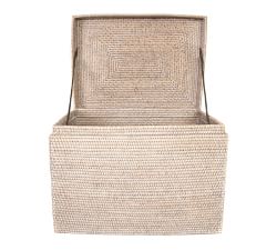 Tava Handwoven Rattan Rectangular Hinged Chest