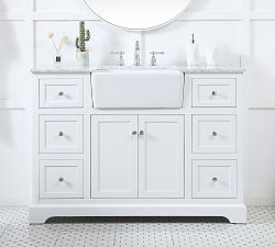 Annelie 48&quot; Marble Top Single Sink Vanity