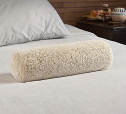 Illya Shortwool Curly Sheepskin Bolster Pillow