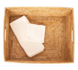 Tava Handwoven Rattan Rectangular Storage Basket