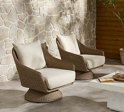 Brynne Wicker Swivel Outdoor Lounge Chair