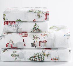 Snowman Flannel Sheet Set